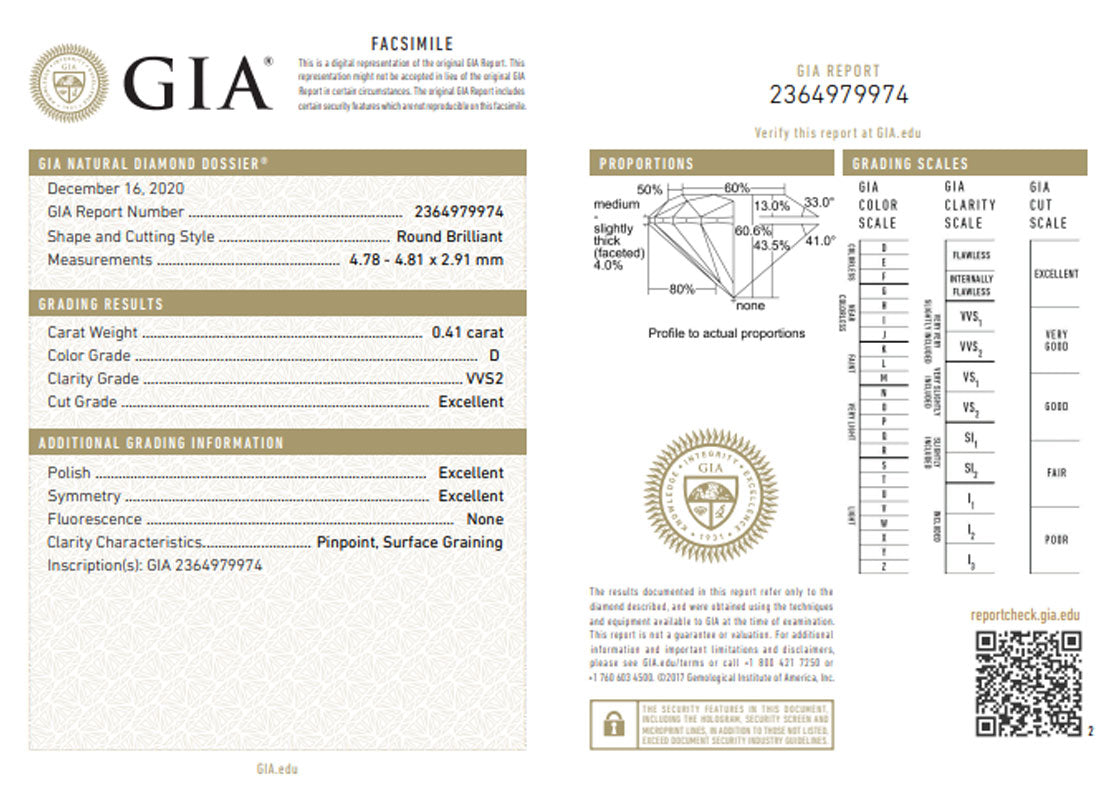 Loose diamonds CER LD2603974